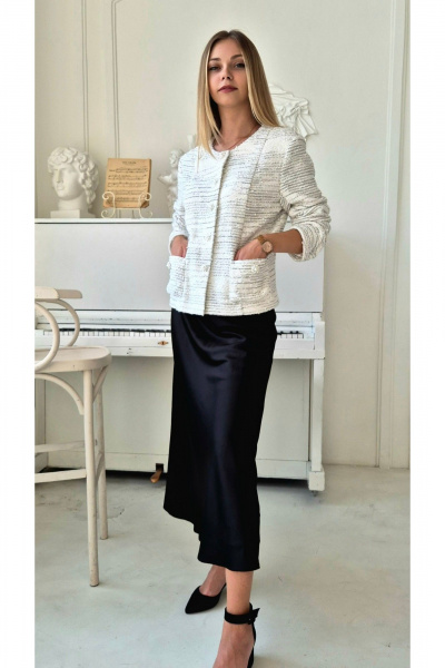 Жакет в стиле Шанель и брюки с высокой посадкой из вискозы Shymoda 408-24 Б - фото 2