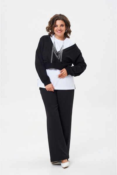 Комплект брюки, джемпер и футболка оверсайз демисезон Danaida 2250 - фото 4