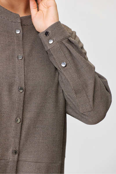 Демисезонная блуза из текстиля в стиле на каждый день DaLi 5373 капучино - фото 3