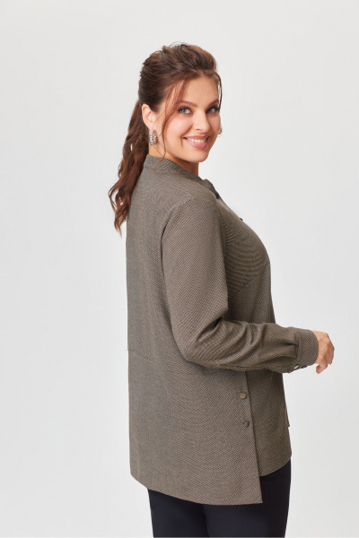 Демисезонная блуза из текстиля в стиле на каждый день DaLi 5373 капучино - фото 4