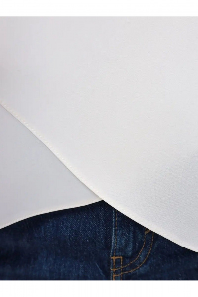 Блуза женская молочный силуэт с асимметричным низом MIRSINA FASHION 1619 молочный - фото 8