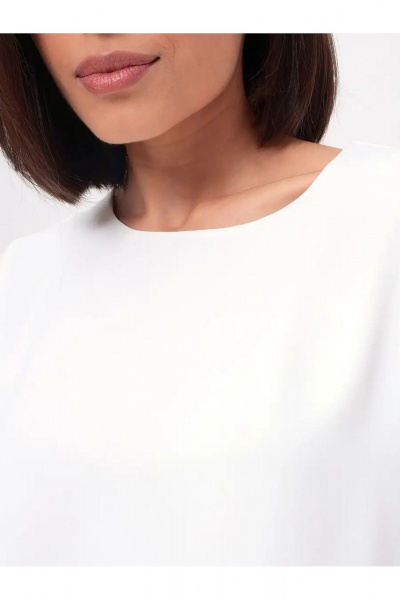 Блуза женская молочный силуэт с асимметричным низом MIRSINA FASHION 1619 молочный - фото 7