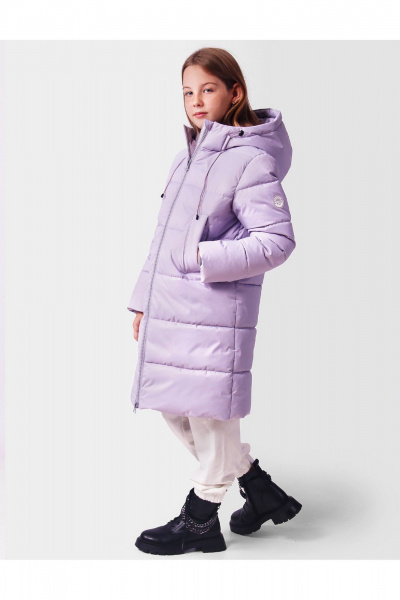 Пальто для девочки утепленное с меховой подстежкой АРТУС 24С43-Р57 бледная_лаванда - фото 11