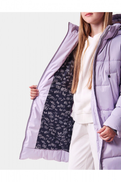 Пальто для девочки утепленное с меховой подстежкой АРТУС 24С43-Р57 бледная_лаванда - фото 7