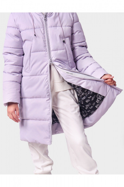 Пальто для девочки утепленное с меховой подстежкой АРТУС 24С43-Р57 бледная_лаванда - фото 3