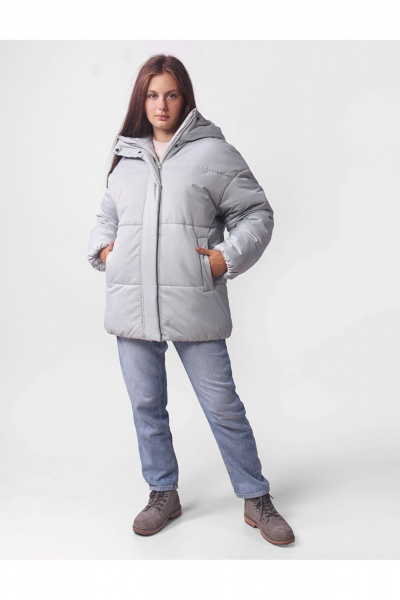 Зимняя утепленная куртка для девочки на каждый день АРТУС 24С57-Р57 дымчатая_мята - фото 1