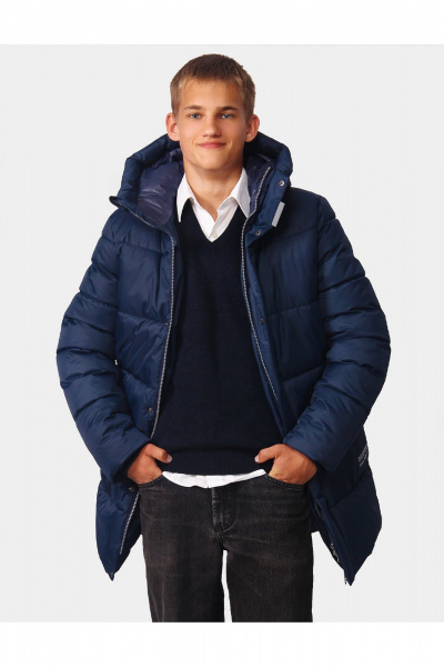 Куртка для мальчика утепленная с зонами карманов и светотехникой АРТУС 24С41-Р57 ночной_синий - фото 6