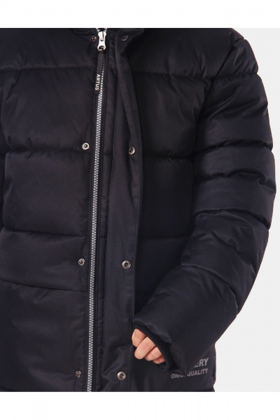 Куртка утепленная для мальчика с капюшоном и светотечностью АРТУС 24С41-Р57 черный - фото 7