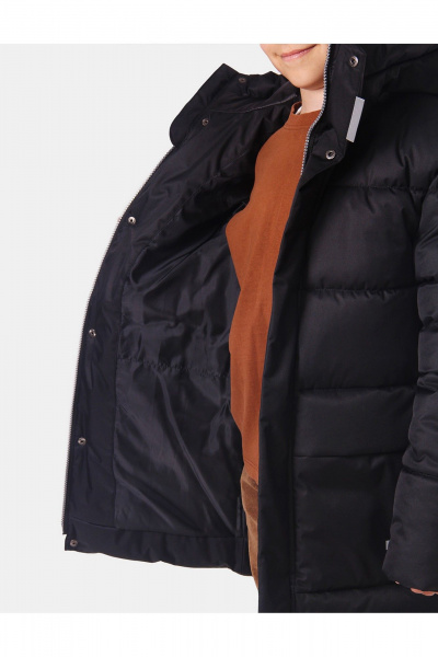 Куртка утепленная для мальчика с капюшоном и светотечностью АРТУС 24С41-Р57 черный - фото 4