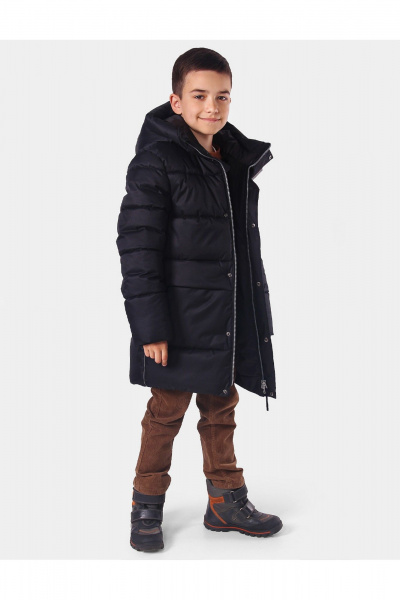 Куртка утепленная для мальчика с капюшоном и светотечностью АРТУС 24С41-Р57 черный - фото 1
