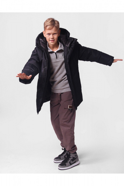 Куртка для мальчика утепленная с световозвращающей тесьмой АРТУС 24С54-Р57 черный - фото 4