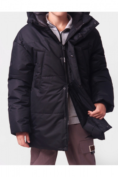 Куртка для мальчика утепленная с световозвращающей тесьмой АРТУС 24С54-Р57 черный - фото 3