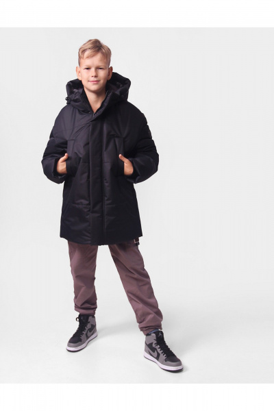 Куртка для мальчика утепленная с световозвращающей тесьмой АРТУС 24С54-Р57 черный - фото 1