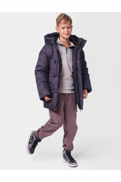 Куртка для мальчика с рельефами и магнитными карманами АРТУС 24С54-Р57 серый - фото 1