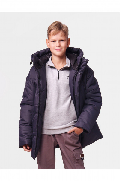 Куртка для мальчика с рельефами и магнитными карманами АРТУС 24С54-Р57 серый - фото 6