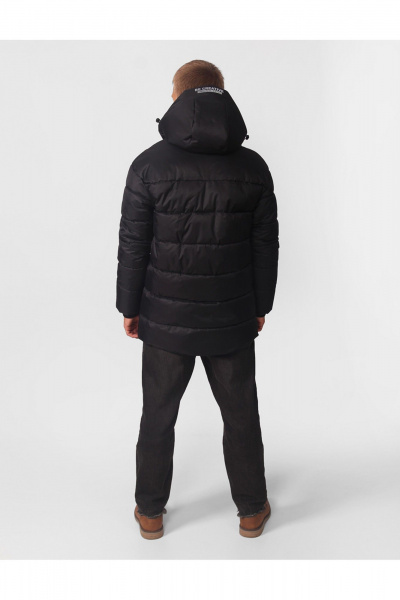 Пальто для девочки утепленное с меховой опушкой АРТУС 24С39-Р57 черный - фото 4