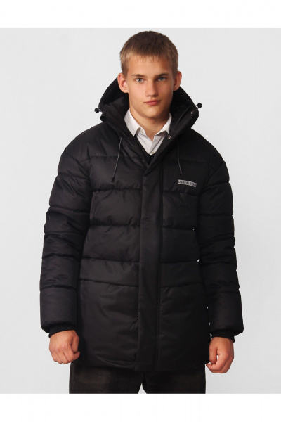 Пальто для девочки утепленное с меховой опушкой АРТУС 24С39-Р57 черный - фото 3