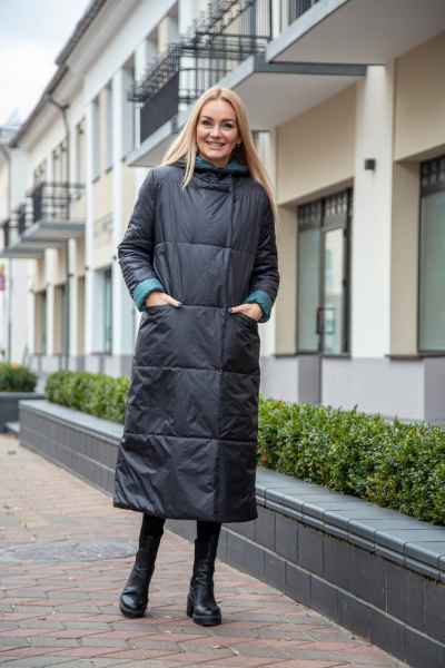 Женское зимнее двубортное пальто с капюшоном, прямое Azzara 3118Т - фото 8