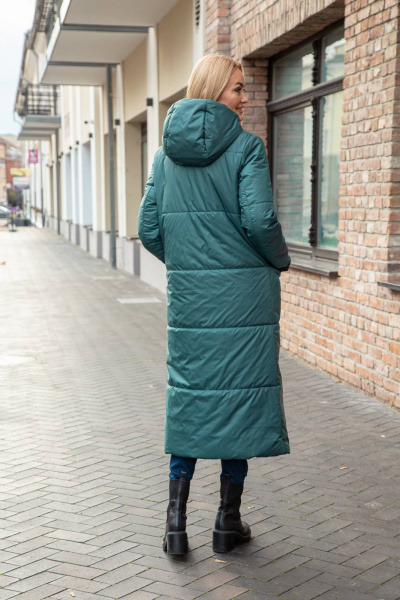 Женское зимнее двубортное пальто с капюшоном, прямое Azzara 3118Т - фото 7