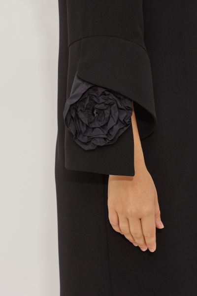 Платье полуприлегающего силуэта из костюмной ткани Магия моды 2511 черный - фото 7