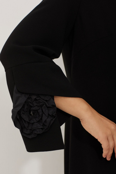 Платье полуприлегающего силуэта из костюмной ткани Магия моды 2511 черный - фото 6