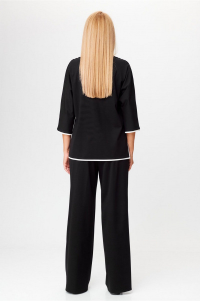 Блуза и брюки палаццо из трикотажа на каждый день Gamma Gracia 772 черный - фото 4