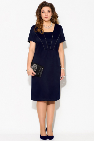 Платье из текстиля с декоративной тесьмой и швом в подгибку Fita 1961 - фото 1