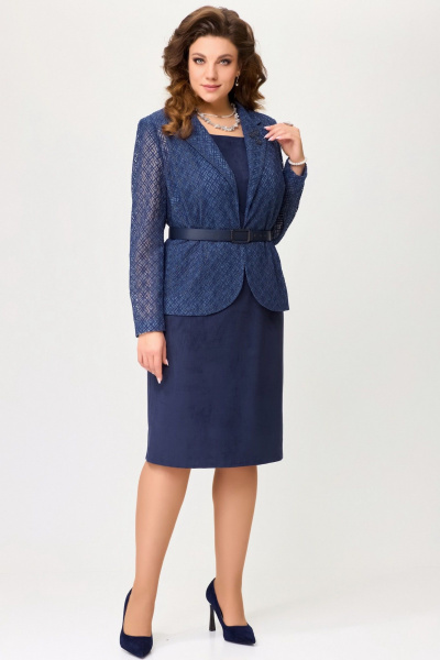 Стильный итальянский кружевной жакет без подкладки, ремень Fita 20621 - фото 6