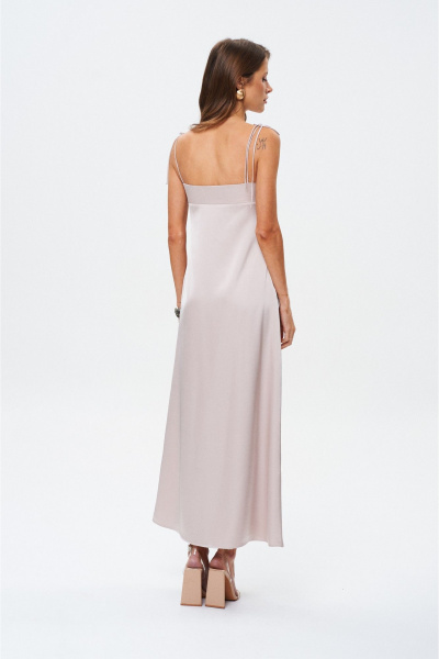 Романтичное платье в жемчужном оттенке с лифом из ракушки SHAM SHAM 1022 холодный жемчужный - фото 4