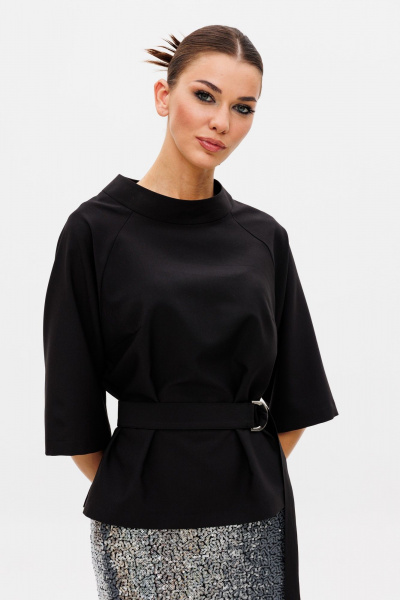 Блуза прилегающая и юбка с разрезом и вытачками Ларс Стиль 998 - фото 4