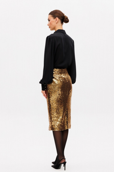 Круглогодичная блуза и юбка из текстиля и трикотажа с разрезами Ларс Стиль 1002 - фото 5