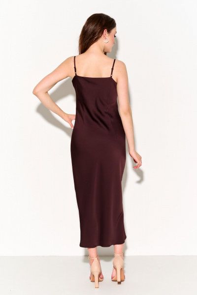 Демисезонный костюм из текстиля и шёлк-сатина с платьем и жакетом FOXY FOX 1700 бежевый - фото 6