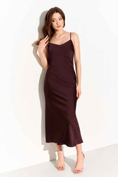 Демисезонный костюм из текстиля и шёлк-сатина с платьем и жакетом FOXY FOX 1700 бежевый - фото 3