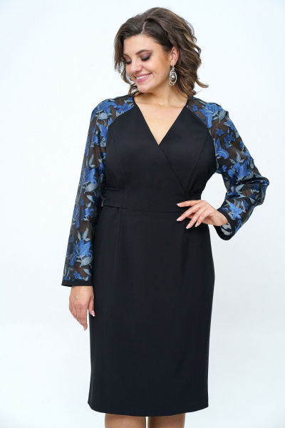 Платье полуприлегающего силуэта с запахом и рельефами Alani Collection 2256 - фото 3