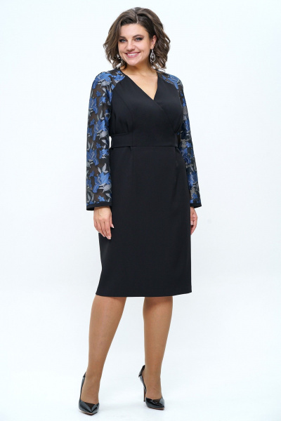 Платье полуприлегающего силуэта с запахом и рельефами Alani Collection 2256 - фото 2