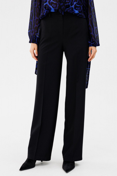 Брюки из костюмной ткани с застежкой на молнию демисезон EOLA 2720 черный - фото 4