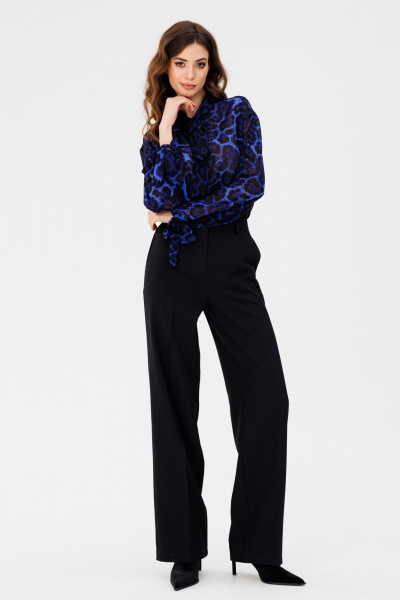 Брюки из костюмной ткани с застежкой на молнию демисезон EOLA 2720 черный - фото 1