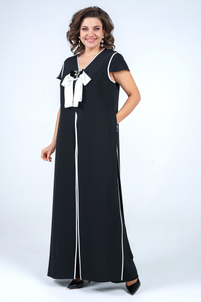 Блуза и широкие брюки с разрезами и крылышковым рукавом Alani Collection 2260 - фото 1