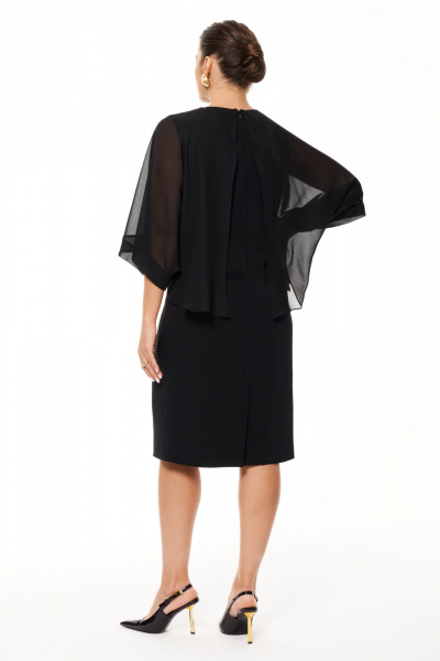 Платье из смесовой ткани для торжественных мероприятий Панда 209880w черный - фото 4