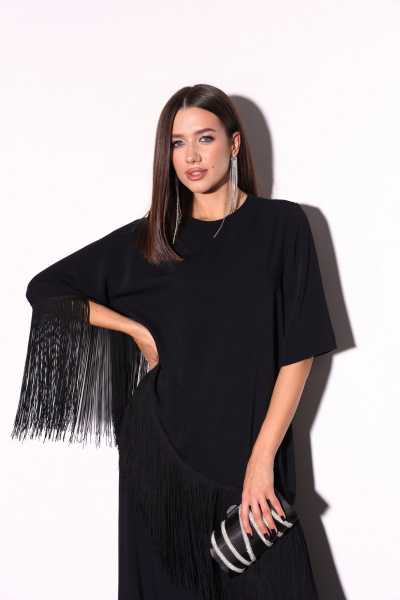 Комбинированный комплект блузки и брюк с ассиметричным низом LM К5015 - фото 13