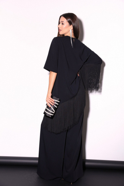 Комбинированный комплект блузки и брюк с ассиметричным низом LM К5015 - фото 10