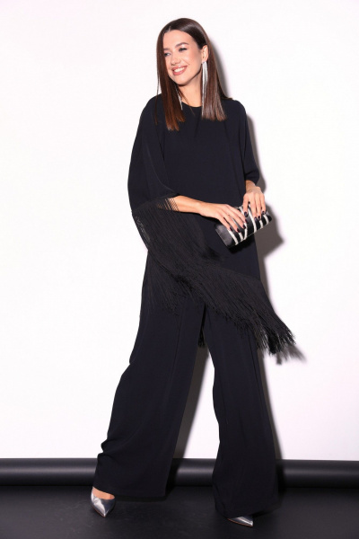 Комбинированный комплект блузки и брюк с ассиметричным низом LM К5015 - фото 6