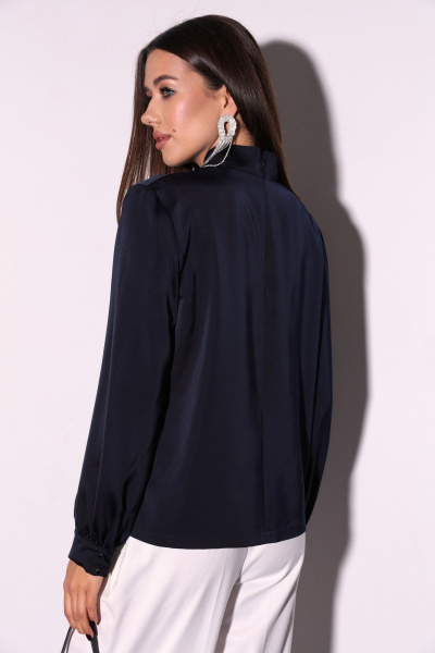 Комплект из струящейся блузки и широких брюки с складками LM К5012 - фото 8