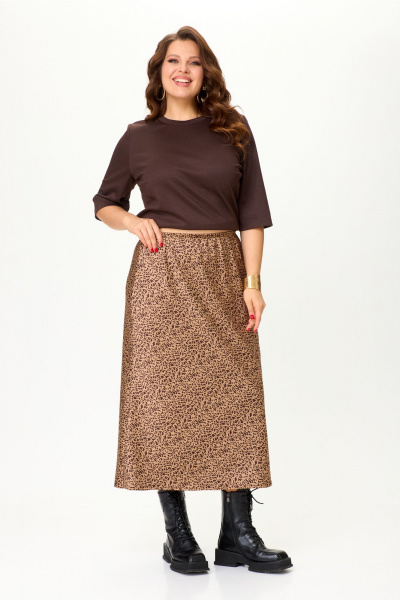 Джемпер и юбка свободного кроя, комфортный Everyday стиль OVERYOU М175 - фото 7