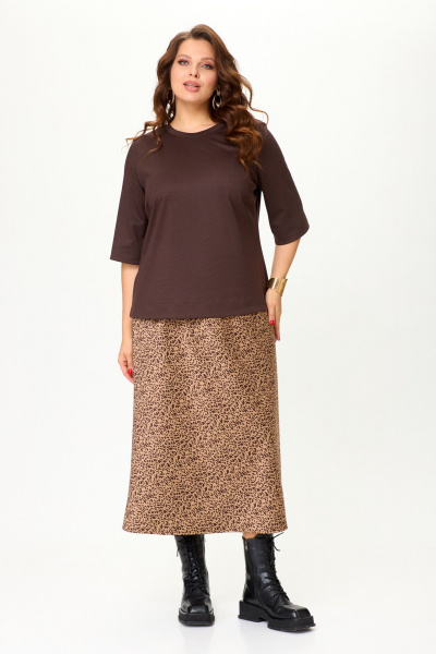 Джемпер и юбка свободного кроя, комфортный Everyday стиль OVERYOU М175 - фото 5