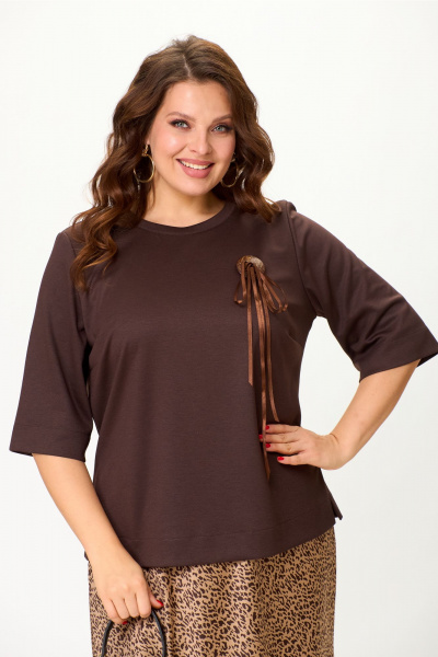 Джемпер и юбка свободного кроя, комфортный Everyday стиль OVERYOU М175 - фото 2