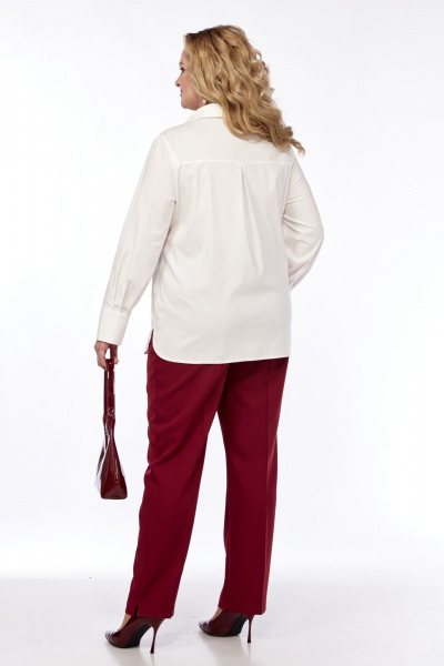 Стильный комплект блузки и брюк из вискозы с декоративными разрезами Элль-стиль 2343 - фото 8