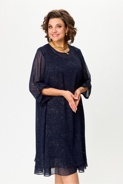 Блуза, платье БагираАнТа 1004 темно-синий - фото 7