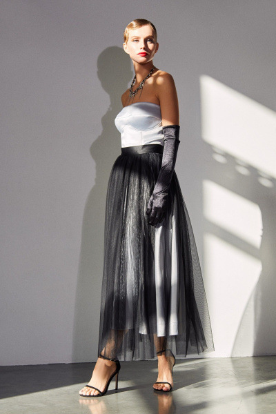 Топ-корсет из атласа с усиленными поролоновыми чашками и застежкой Rivoli 2416.2 - фото 4