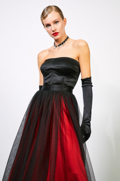 Топ-корсет из атласа с поролоновыми чашками и застежкой на спинке Rivoli 2416 - фото 2